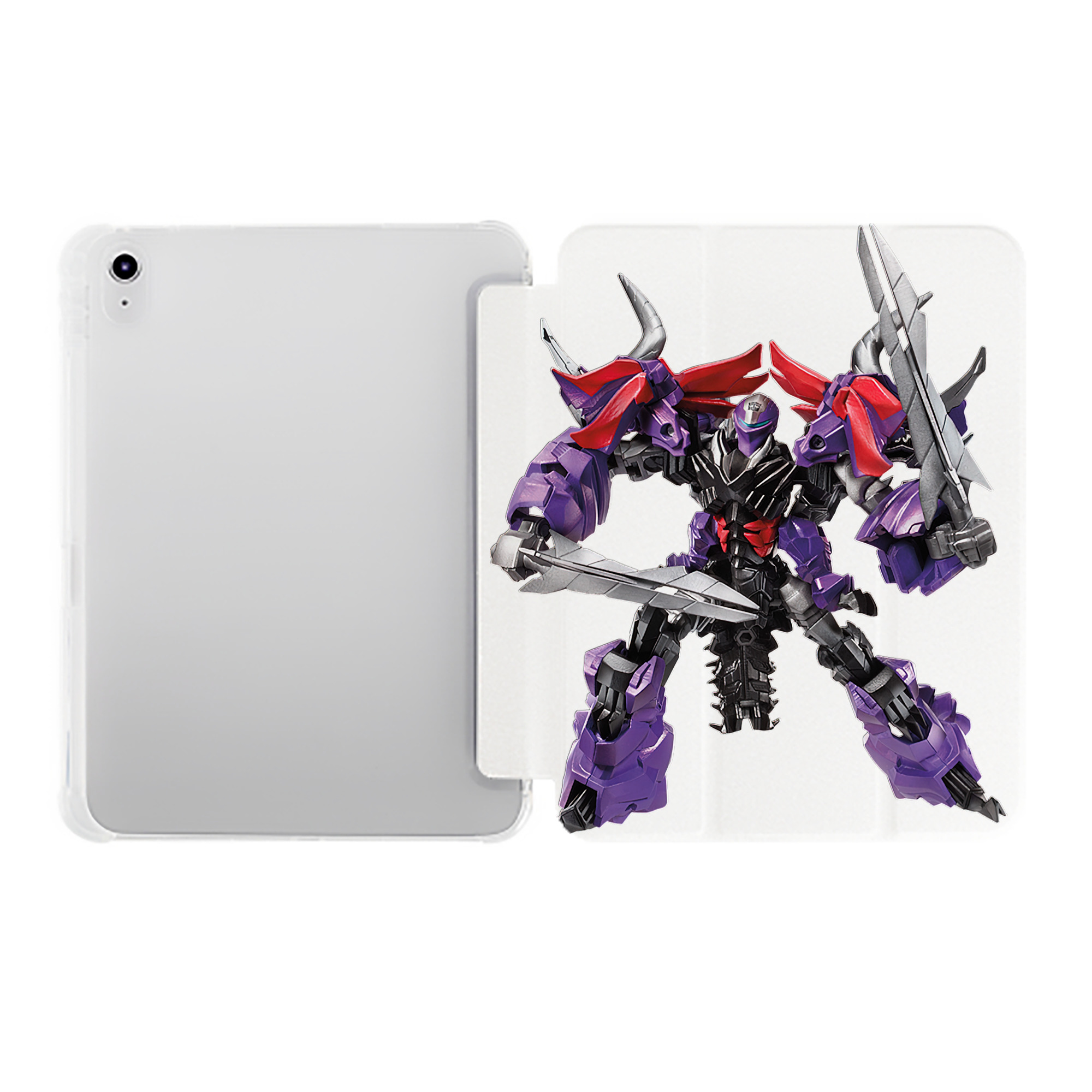 （画像用）  IPad ケース ペン収納付き 三つ折りスタンド PUレザー×シリコン 対応機種9.5/10.5/10.9インチ